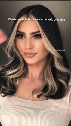 Dec 182021This Pin was created by BEAUTIALlon PinterestPeinado que te harver como toda una diva Blond Ombre, Black Hair With Highlights, Long Hair Color, Brown Hair Balayage, Hair Dye Colors, Hair Inspiration Color