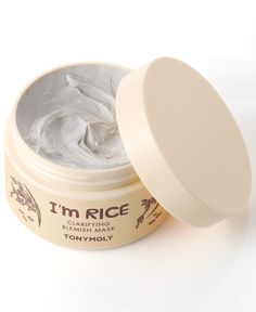 Detox and clarify your skin with the I'm Rice Clarifying Blemish Mask! Snail Mask, Licorice Root Extract, Turmeric Root, Black And White Painting, Pink Car, Tony Moly, Clay Mask, Leo Zodiac, Clay Masks