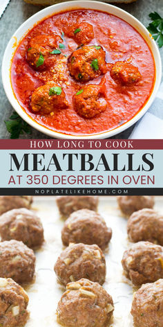 Find out How Long to Cook Meatballs at 350 Degrees in an Oven! This easy dinner recipe will give you tips and tricks for making homemade meatballs. What a simple dinner idea for the family! Easy Beef Dinner, Best Homemade Meatballs, Easy Italian Dinner, Weeknight Dinner Ideas, Healthy Italian Recipes, Favorite Pasta Recipes, How To Cook Meatballs