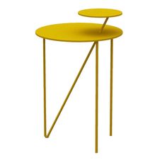 An exercise in minimalist volumes and chromatic impact, this sophisticated coffee table will be the focal point in any contemporary living room. The airy metal structure lacquered in mustard incorporates three streamlined legs, one of which features an unexpected V-shape extending diagonally and crossing the large round top to sustain a smaller top perfect for displaying refined flower arrangements. Other colors and marble variants are available. Check pricing and options with the Concierge Kitchen Helper, An Exercise, Round Top, Metal Structure, Contemporary Living Room, Contemporary Living, Side Tables, V Shape, Table Furniture