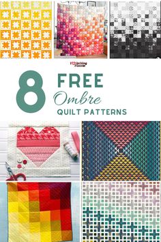 the 8 free quilt patterns are available for purchase