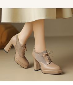 #Oxfords #Platforms #WomenShoes Oxford Shoes Heels, Oxfords Shoes, Oxford Heels, Shoe Closet, Block Heels, Oxford Shoes, Rubber Sole, Heel Height, Shoes Heels