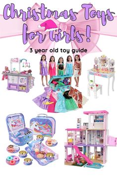 Christmas gift guide for 3-year-old girls. Discover fun pretend play and educational learning toys for girls. Three Year Old Christmas Gifts, Christmas Toys For Girls, Toddler Girl Toys, Toys For Christmas, Cool Toys For Girls, Capes For Kids, Easter Gifts For Kids, 2022 Christmas