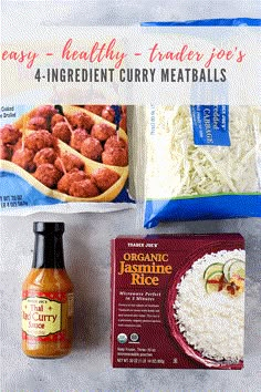 ingredients to make easy healthy trader joe's 4 - ingredient curry meatballs