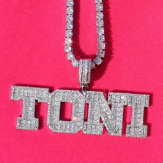 Personalized Name Necklace Tennis Chain,Iced Out Pendant,Custom Necklace,Custom Name plate Choker,Customized Jewelry,Birthday Gifts for Her Buy One Name Charm Pendant You can Get a free Cuban Chain Necklace  🏅it is a trendy baguette letter cubic zircon  font letter pendants.made of brass and cubic zircon  stones, White color stones 🏅Each Piece Comes With Tennis Chain 🏅Each Piece Packed with Gift Box 🏅100% Made to Order Handmade item Materials: AAAA Cubic Zirconia Stones, Brass Can be persona Silver Letter Beads Necklace For Birthday, Silver Name Necklace With Letter Beads For Anniversary, Silver Necklace With Bling For Birthday, Sparkling Silver Necklace For Birthday, Iced Out, Name Choker, Aniversary Gifts, Boy Stuff, Bridemaids Gifts