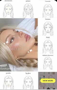 (Repost) Makeup Routine Guide, Preppy Makeup, Simple Makeup Tips, Subtle Makeup, Makeup Face Charts, Safe Skincare, Makeup Tut, Easy Makeup Tutorial, Character Makeup