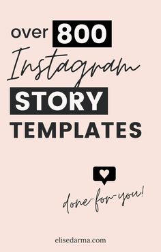 the words over 800 instagramn story templates