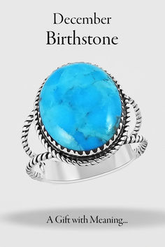 December Birthstone Turquoise Silver Ring Turquoise Birthstone Ring, Turquoise Birthstone, December Birthday, December Birthstone, Birthstone Ring