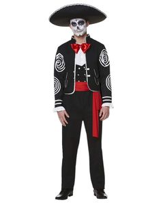 Adult men's Day of the Dead Señor Bones Costume Bones Costume, Men's Day, Adult Halloween Costumes, Day Of The Dead, Adult Costumes, The Dead, Varsity Jacket, Bones, Halloween