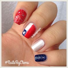 Chile Nails, Flag Nails, Manicure Nail Designs, Glamour Nails, With My Friends, Long Acrylic Nails, Hi There, Nails Nailart, Nail Manicure