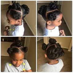 Hair#bunning#bunstyles#protectivehairstyles#healthyhair#hairfeature#braidstwistsandbows Black Toddler Hairstyles, Childrens Hairstyles, Hairstyles Kids