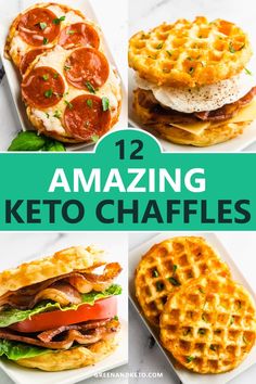 12 amazing keto waffles with the title overlay