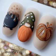 Thanksgiving Nail Art Designs Fall, Moms Nails, Holloween Nails, Spooky Nails, Colourful Nails, Mens Nails, Hippie Nails, Fall Gel Nails, Fall Nail Art Designs