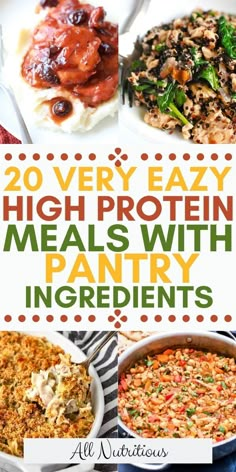 20 very easy high protein meals with pantry ingredients