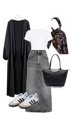 Jean Shorts Outfit Ideas, Jean Shorts Outfit, Shorts Outfit Ideas, Modest Casual Outfits, Hijabi Fashion Casual