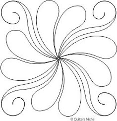 an image of a flower with swirls in the middle and one on the side