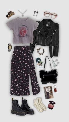 Purple Outfit, Look Rock, Purple Outfits, Pretty Purple, Edgy Outfits, Lookbook Outfits, Grunge Fashion