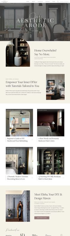 an image of a web page with many different things on it, including furniture and decor