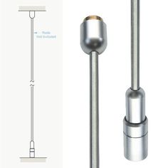 an image of a metal pole with two poles attached to it and the diagram below