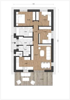 an apartment floor plan with two bedroom and one living room on the first level,