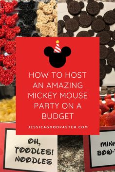 How to Host an Amazing Mickey Mouse Party on a Budget. Details at JessicaGoodpaster.com Have A Great Birthday, Mickey Mouse Birthday Decorations, Mickey First Birthday, Mickey Mouse Bday, Party On A Budget