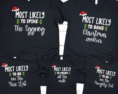 Matching Family Christmas Shirts 25 Quote, Most Likely to Superlative Funny Buffalo Plaid Holiday Outfit Mom Dad Baby Toddler Kid Friends - Etsy Christmas Quote Shirts, Matching Family Holiday Pajamas, Christmas Gifts For Brother, Christmas Tree Truck, Matching Christmas Shirts, Personalised Family Tree, Family Shirts Matching