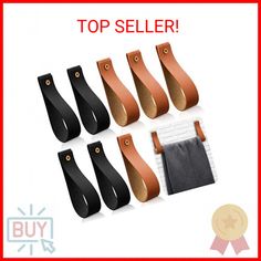 some black and brown belts are on display with the words top seller written in red