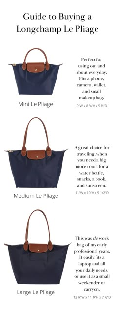 Longchamp Guide: How to Choose the Right Size Longchamp Le Pliage - C'est Bien by Heather Bien Inside My Bag, Skandinavian Fashion, Look Formal