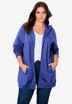 Long Zip Front Hoodie, LEMON TWIST Wild Plum, Quick Coffee, Amazon Wishlist, Loose Hoodie, Wardrobe Classic, Walk In The Park, Swimsuits For All, New Tops, Amazon Women