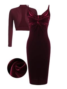 Retro Stage, Wine Red Color, Velvet Bodycon Dress, Retro Beauty, Plus Size Prom, Standard Dress, 1960's Dress, Neckline Designs, Vestidos Vintage