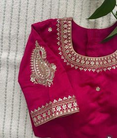 Hand embroidered ready made saree blouse / crop top/stitched saree blouse usa / saree blouse/modern blouse/zardosi blouse/black saree blouse/ pure silk blouse/ maggam work blouse / pink saree blouse / modern pink elbow sleeve blouse       It is very true that a perfect blouse is the one which makes your saree look stand out !! If you find one of such a style that you have been wanting to have then dont let it go !! we carry such unique trending blouses that instantly add a stylish look to any saree !!     Well..!! we understand that you may not get in your desired size/pattern, here you go with customization according to your size/pattern which we can deliver in 1-2 weeks of time period !!      Here is a beautiful Hand embroidered zardosi work saree blouse/ crop top in pink color that has Luxury Pink Katan Silk Blouse Piece, Pink Art Silk Blouse Piece With Dori Work, Pink Anarkali Blouse Piece With Dori Work, Pink Anarkali Blouse With Dori Work, Pink Chanderi Blouse With Zari Work, Pink Banarasi Silk Choli With Intricate Embroidery, Designer Pink Banarasi Silk Blouse, Designer Banarasi Silk Blouse In Pink, Semi-stitched Dola Silk Top With Intricate Embroidery