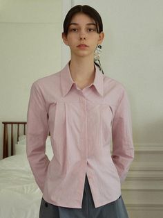 Composition : Cotton 65% , Nylon 35%Color: PinkCountry of Origin : Republic of Korea Pink Shirt For Workwear In Summer, Chic Pink Cotton Shirt, Pink Summer Workwear Shirt, Pink Relaxed Fit Feminine Shirt, Chic Pink Spring Shirt, Pink Relaxed Fit Shirt For Work, Chic Pink Shirt For Daywear, Chic Pink Collared Shirt, Pink Collared Tops For Daywear