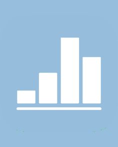 a bar chart on a blue background