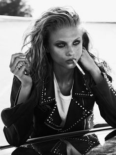 Anna Selezneva, Shotting Photo, I'm With The Band, Rock Chic, Biker Girl, Biker Style, Vogue Paris, Rock Style, Editorial Fashion