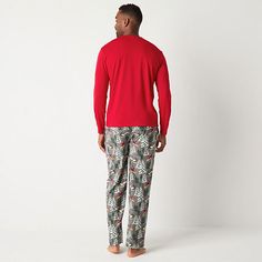 You'll feel instantly cozy and festive in this Snowed Inn men's pajama set by North Pole Trading Co. Made from soft jersey, it includes a graphic long-sleeve pajama top and coordinating printed drawstring pants. Wear it with fluffy socks or slippers. # Pieces In Set: 21st Piece Description: Top1st Piece Apparel Length: 29 Inches1st Piece Fabric: Jersey1st Piece Fiber Content: 100% Polyester1st Piece Care: Machine Wash, Tumble Dry2nd Piece Description: Pants2nd Piece Closure Type: Drawstring2nd … Fluffy Socks, Mens Pajamas Set, Mens Pajamas, Printed Drawstring, North Pole, Pajama Top, Long Sleeve Pyjamas, Mens Crew Neck, Drawstring Pants