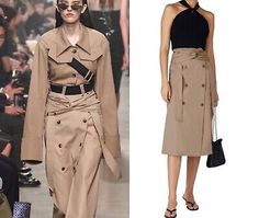 ad eBay - Rokh Midi Skirt 38 4 S Brown Beige Tan Twist Front Button Embellished Cotton - Buy Now, click the link (eBay) Runway Skirt, Designer Runway, Women Skirts, Twist Front, Brown Beige, Tan Color, Fragrance Free Products, Midi Skirt, Womens Skirt