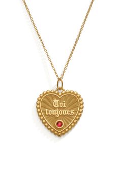 Inspired by vintage French love tokens, this pendant translates to "You Every Day". Designed to be gifted to a special someone or worn as a token of self-love. French Love, Double Heart Ring, Lovers Eyes, Dream Aesthetic, Ruby Crystal, Love Token, Special Someone, Character Ideas, Virtual Closet