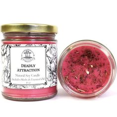 Deadly Attraction Soy Spell Candle for Love, Passion & Seduction - Art Of The Root Desire Spell, Pagan Magick, Lilin Aroma, Boy Candle, Love Attraction, Conjure Oil, Soya Mumu, Spell Candle, Pagan Rituals