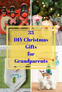 christmas gifts for grandparents with text overlay