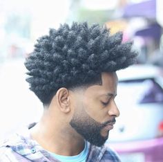 Afro Hair Fade, Taper Fade Curly Hair, Hair Twists Black, Afro Hairstyles Men, Natural Hair Haircuts, Beard And Mustache Styles, Male Haircuts Curly, Natural Hair Men, Black Hair Cuts