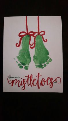 a hand and foot print with the word mistetos written on it in red ink