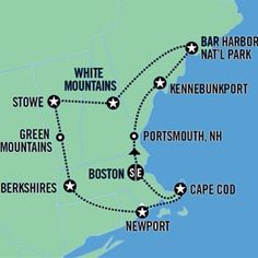 the route map for white mountains national park