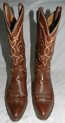 ad eBay - Men's Brown Leather Tony Lama Cowboy Boots with design stitching, Size 8.5 - Buy Now, click the link (eBay) Fitted Brown Western Mid-calf Boots, Fitted Casual Boots With Round Toe, Brown Boots With Reinforced Stitching And Round Toe, Brown Round Toe Boots With Reinforced Stitching, Retro Fitted Boots For Rodeo, Casual Mid-calf Boots With Round Toe For Rodeo, Retro Fitted Brown Boots, Fitted Retro Brown Boots, Brown Fitted Mid-calf Boots