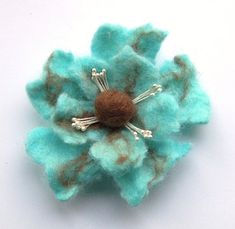 Poppy Brooches, Felt Jewelry, Wet Felt, Felt Brooch, Unusual Jewelry, Felt Flower, Hand Felted, Brooches Handmade, Wet Felting