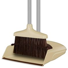 a dustpan with two brooms attached to it