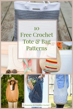 10 free crochet tote and bag patterns