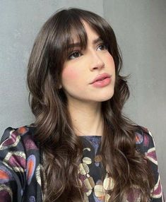 Long Butterfly Haircut, Bottleneck Bangs, Butterfly Haircut, Dark Brunette, Hair Issues, Winter Hair Color, Butterfly Hair, Winter Hairstyles, Dream Hair