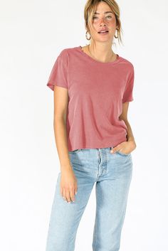 Harley | Slightly-Oversized Crew Neck Tee – perfectwhitetee Foundation Piecing, Boxy Tee, Modern Wardrobe, Crew Neck Tee, 7 For All Mankind, Mid Rise, California, Crew Neck, Women's Top