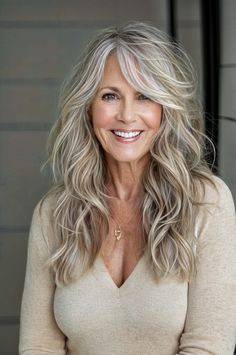 Discover 10 long hairstyles specifically designed for women over 60 with thick hair, offering comfort, style, and manageability. Long Layered Hair Over 50, Hair Cuts For Thick Long Hair, Older Women Long Hair, Long Hairstyles For Women Over 50, Illegally Blonde, Long Hair Over 50 Older Women, Long Hair Over 60 Aging Gracefully, Long Hair Over 50, Long Hair Older Women