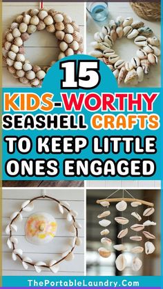 Turn your next summer craft session into an adventure with these 14  seashell crafts for kids! Whether you're fresh from the beach or just dreaming of the ocean, these easy kid activities are perfect for keeping little hands busy. From creating lovely seashell mirrors to personalized seashell magnets and even holiday-ready seashell ornaments, these fun sea craft ideas are great for preschoolers and kids of all ages. Dive into the magic of the ocean with these creative and engaging beach crafts that will bring a touch of the seaside indoors Small Sea Shell Crafts, Sea Shell Art Projects Diy Ideas, Beach Shell Crafts Diy, Seashell Craft Ideas, Crafts With Seashells Diy, Bahamas Activities, Sea Shell Crafts For Kids, Sea Life Activities, Diy Shell Crafts